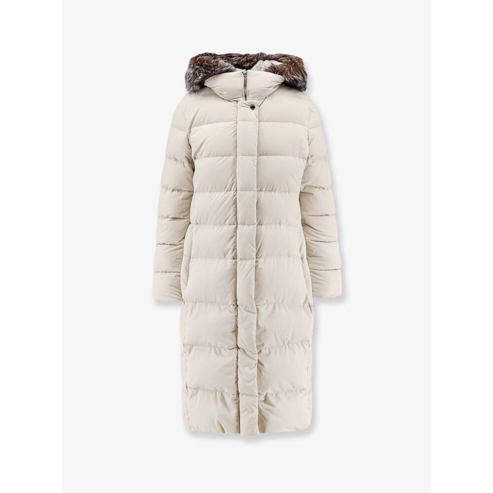 Moorer Women Zagar-Kn Water-Repellent Stretch Fabric Long Down Coat